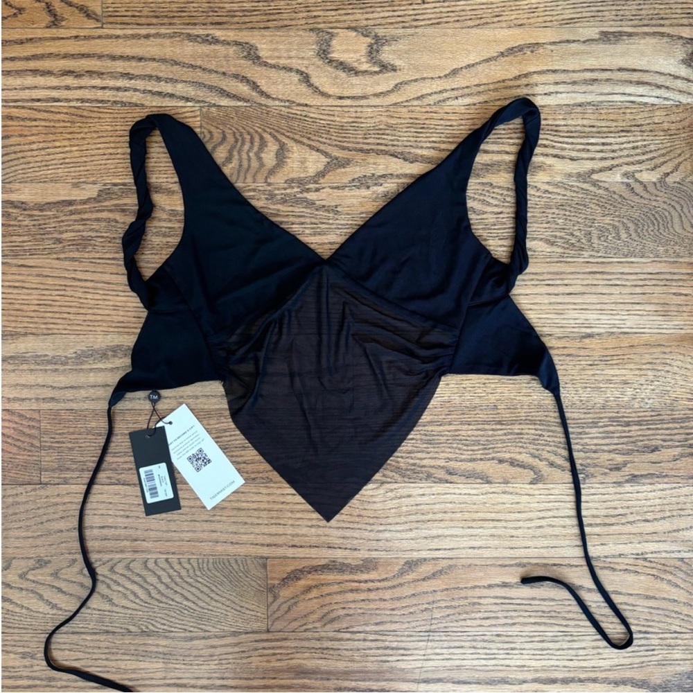 Tiger Mist Black Crop Top
